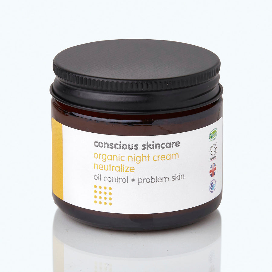 Neutralize Night Face Cream for Oily Skin - Natural & Organic - Vegan