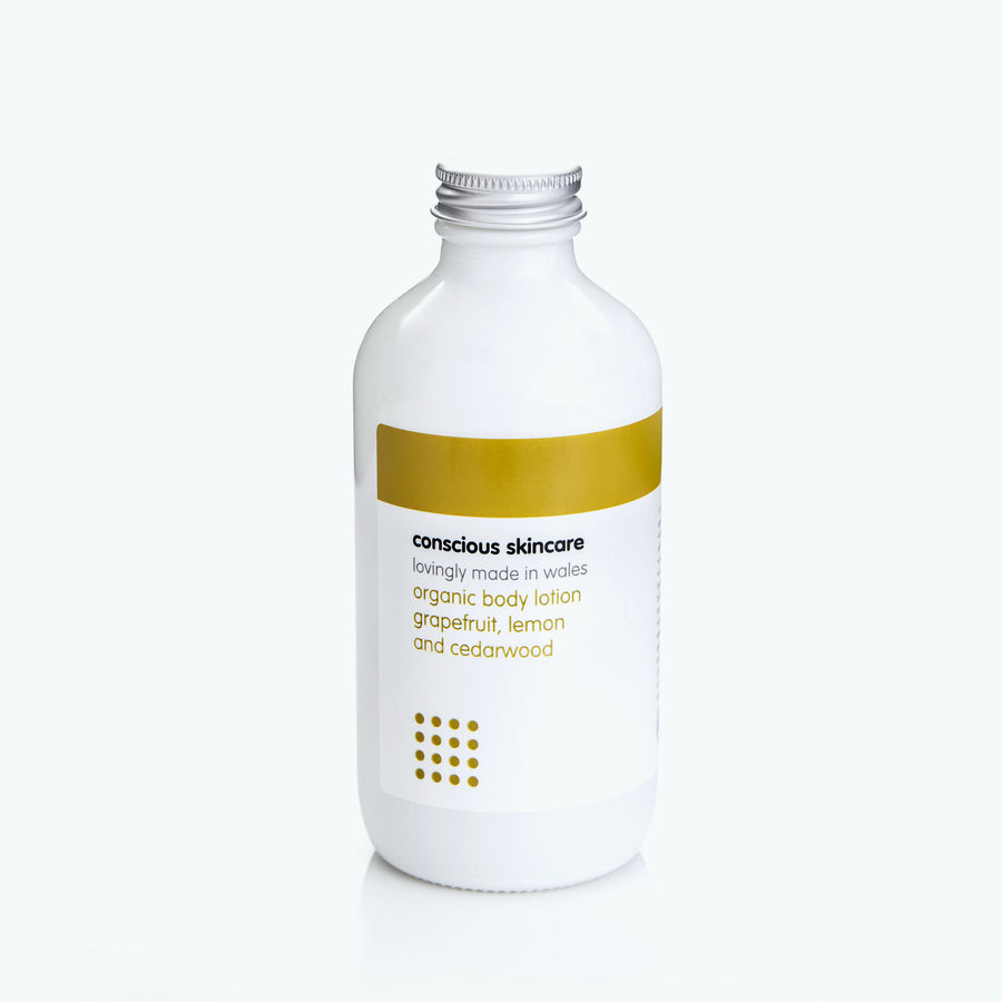 Grapefruit Lemon and Cedarwood Vegan Body Lotion - Plastic Free