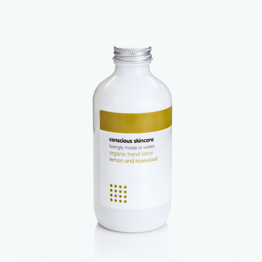 Lemon and Rosewood Organic Hand Lotion - Plastic Free -Vegan