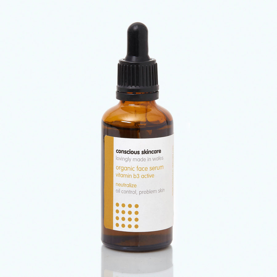 neutralize serum in amber glass bottle with black dropper