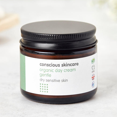 Gentle Day Organic Face Cream — organic face cream for dry, sensitive skin in a 60 ml plastic-free jar