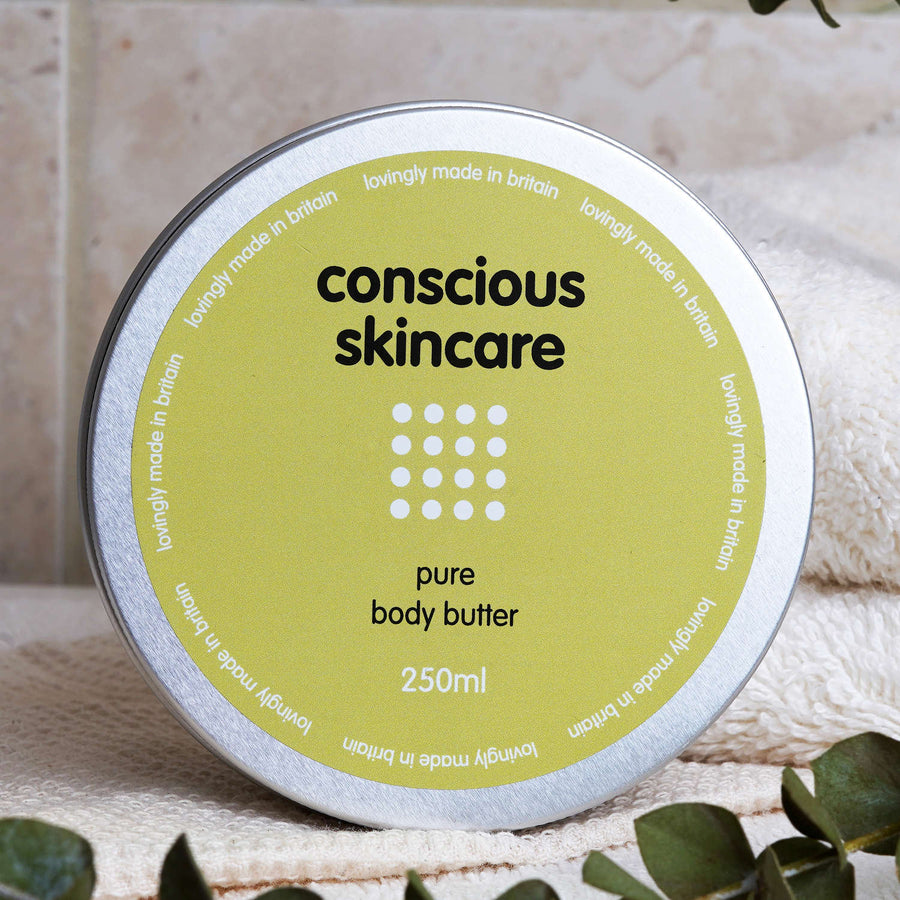 Natural body butter in aluminium tin – Pure (fragrance-free, no added fragrance)