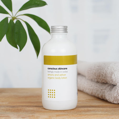 Amyris and Vetiver Organic Body Lotion - Vegan - Plastic Free
