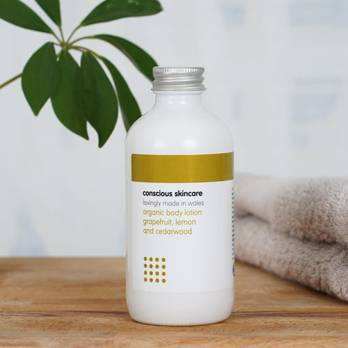 Grapefruit Lemon and Cedarwood Vegan Body Lotion - Plastic Free