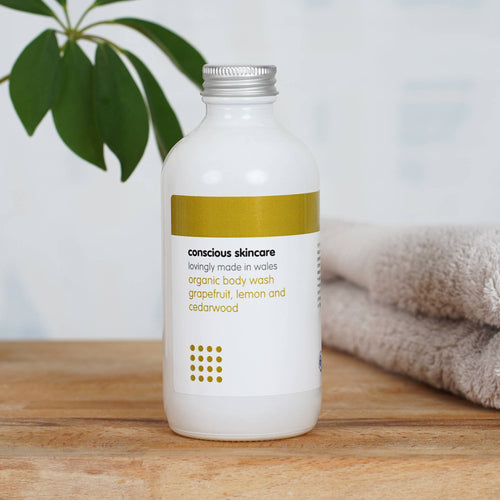 Grapefruit Lemon and Cedarwood Natural Body Wash - Plastic Free
