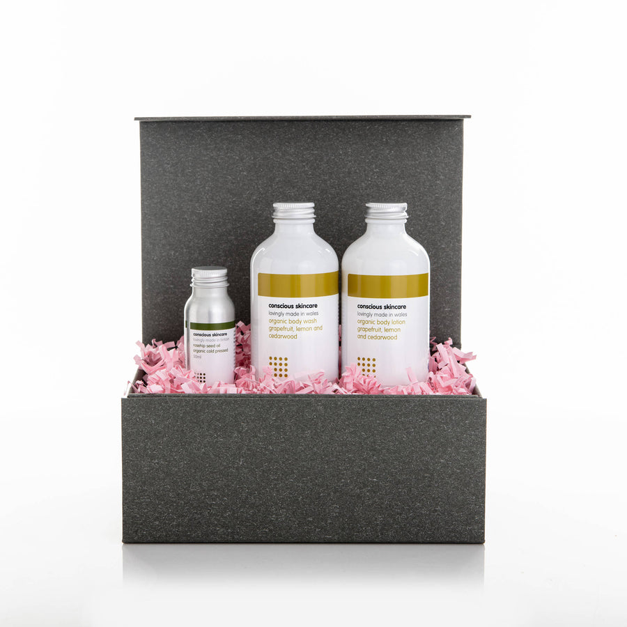 Luxurious Organic Body Set - Grapefruit - Pamper Gift Set - Vegan
