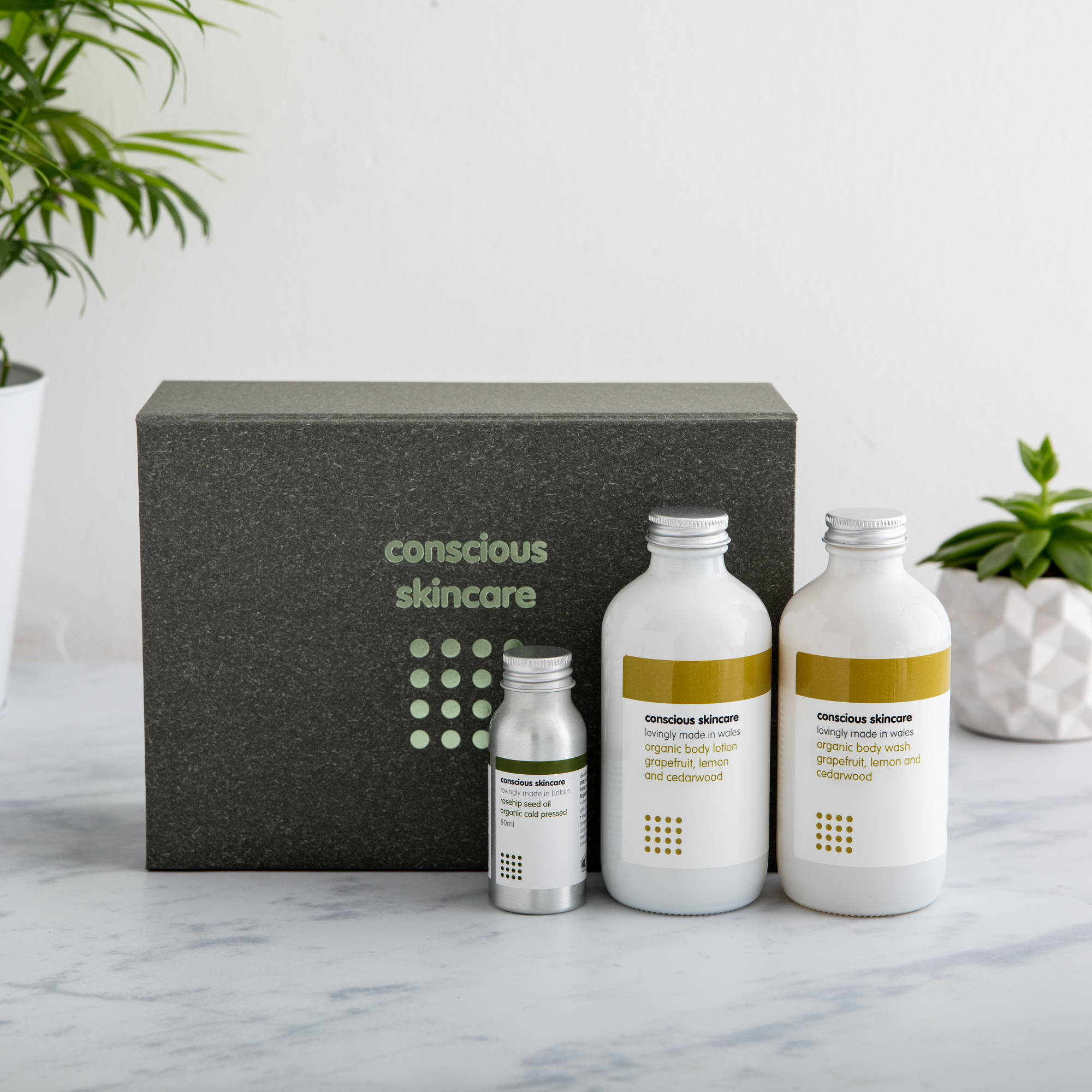 Luxurious Organic Body Set - Grapefruit - Pamper Gift Set - Vegan ...