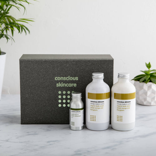 Luxurious Organic Body Set - Sweet Orange - Pamper Gift for Her