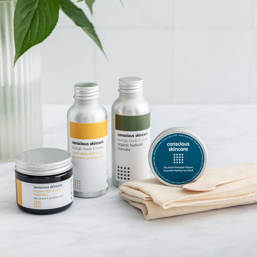 Neutralize Facial Set for Oily Skin - Organic Face Cloth - Ethical