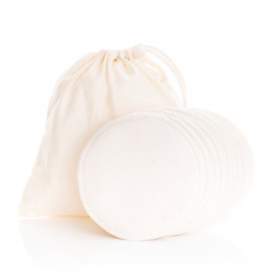 Set of organic cotton reusable makeup removal pads